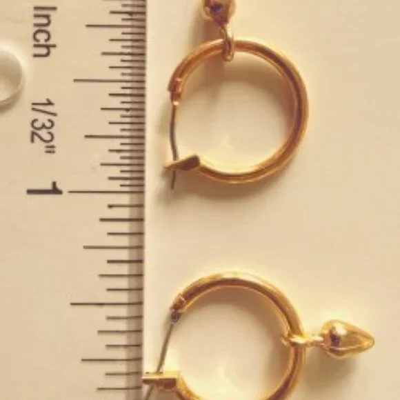 Gold-Tone Hoop Earrings - Picture 2 of 2